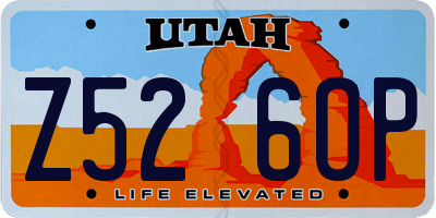 UT license plate Z526OP