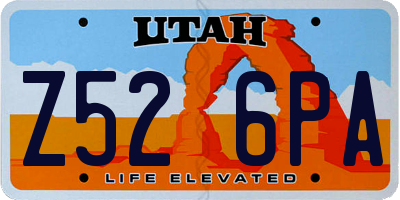 UT license plate Z526PA