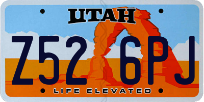 UT license plate Z526PJ