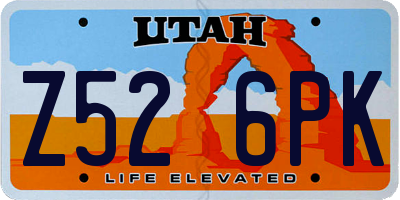 UT license plate Z526PK