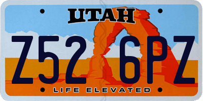UT license plate Z526PZ