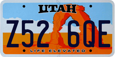UT license plate Z526QE