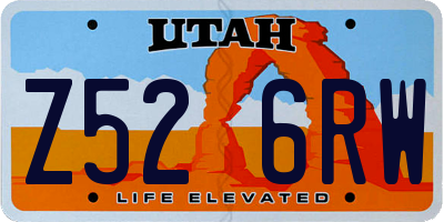 UT license plate Z526RW