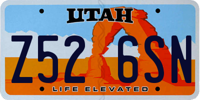 UT license plate Z526SN