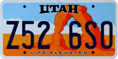 UT license plate Z526SO