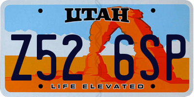 UT license plate Z526SP