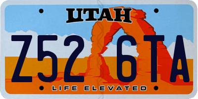 UT license plate Z526TA