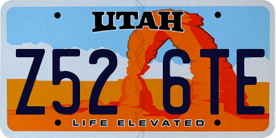 UT license plate Z526TE