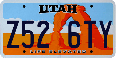 UT license plate Z526TY
