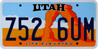 UT license plate Z526UM