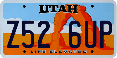 UT license plate Z526UP