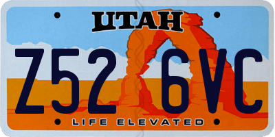 UT license plate Z526VC