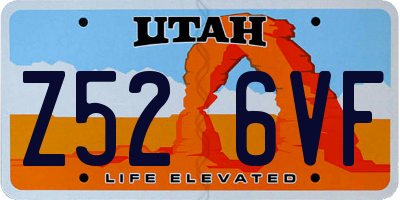 UT license plate Z526VF