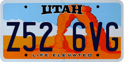 UT license plate Z526VG