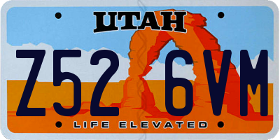 UT license plate Z526VM