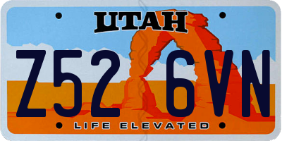 UT license plate Z526VN
