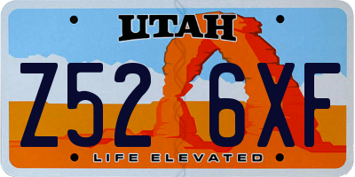 UT license plate Z526XF