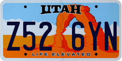 UT license plate Z526YN