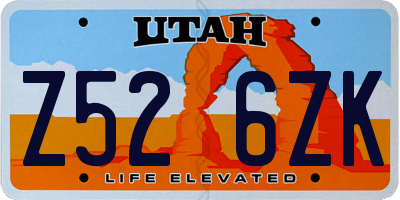 UT license plate Z526ZK