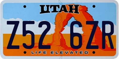 UT license plate Z526ZR