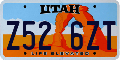 UT license plate Z526ZT