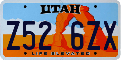 UT license plate Z526ZX
