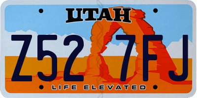UT license plate Z527FJ