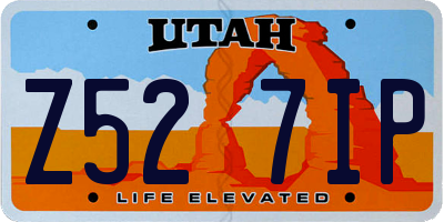 UT license plate Z527IP