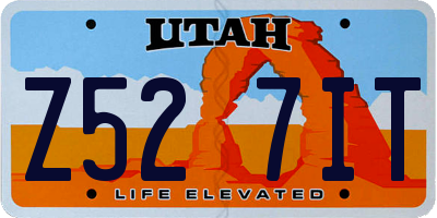 UT license plate Z527IT