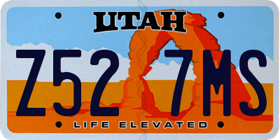 UT license plate Z527MS