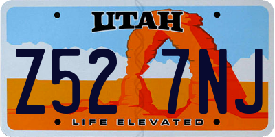 UT license plate Z527NJ