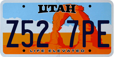 UT license plate Z527PE