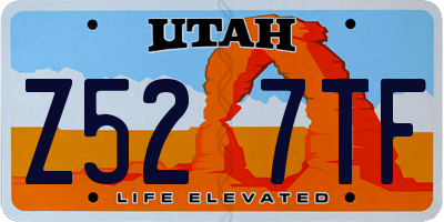 UT license plate Z527TF