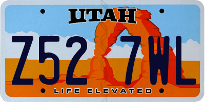 UT license plate Z527WL