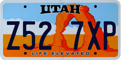 UT license plate Z527XP