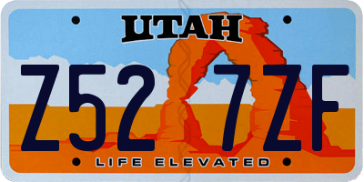 UT license plate Z527ZF