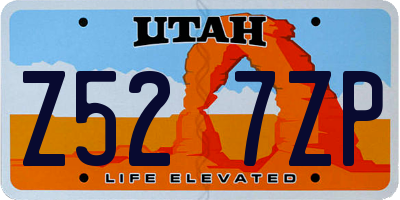 UT license plate Z527ZP