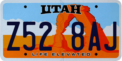 UT license plate Z528AJ