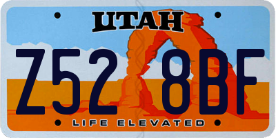 UT license plate Z528BF