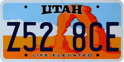 UT license plate Z528CE
