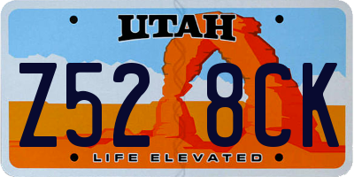 UT license plate Z528CK