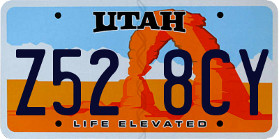 UT license plate Z528CY