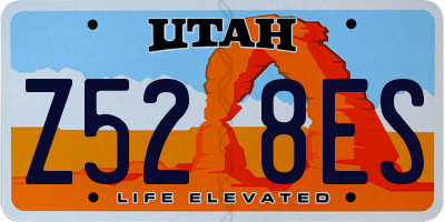 UT license plate Z528ES