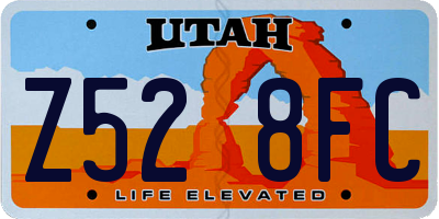 UT license plate Z528FC