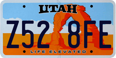 UT license plate Z528FE