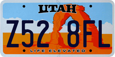 UT license plate Z528FL