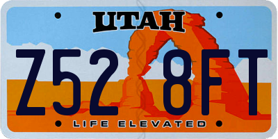 UT license plate Z528FT
