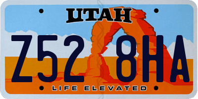 UT license plate Z528HA