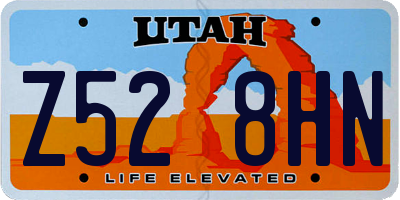 UT license plate Z528HN