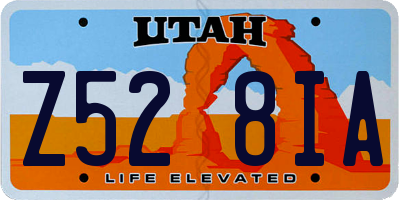 UT license plate Z528IA